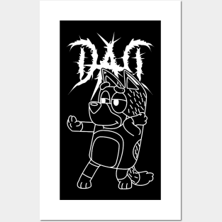 Death Metal Bluey Dad Posters and Art